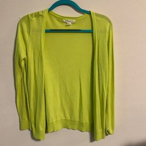Lime green cardigan